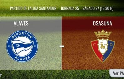 Alavés-Osasuna en directo: sigue la narración minuto a minuto