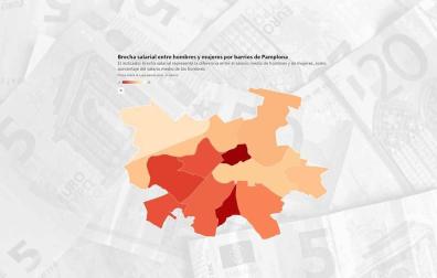 La brecha salarial por barrios de Pamplona