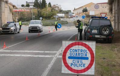 Dos denunciados por intentar sortear el control perimetral en Murchante