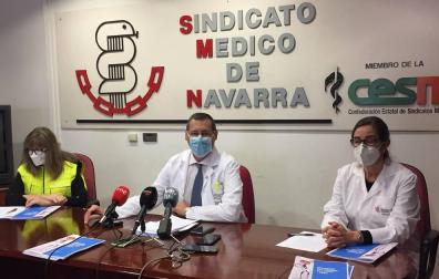Rueda de prensa de los representantes del Sindicato Médico.