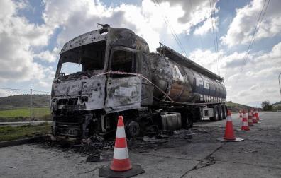 Fotos del accidente con un fallecido en Zuasti