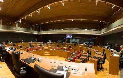 Pleno del Parlamento de Navarra.