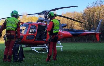 Rescatado por los Bomberos un ciclista accidentado en Bera