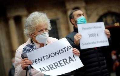 Pensionistas navarros retoman sus movilizaciones a favor de una pensión mínima de 1.080