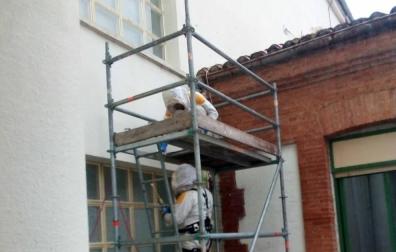 Los bomberos retiran una colonia de abejas del CHN