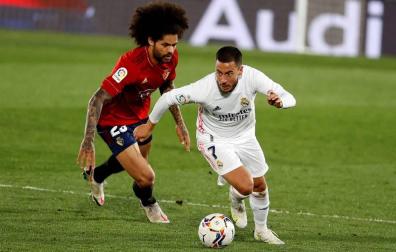 Imágenes del partido entre Real Madrid y Osasuna en el estadio Alfredo Di Stéfano.