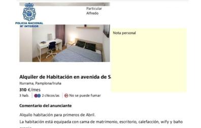 Detenido en Pamplona acusado de estafar más de 70.000€ a unas 125 víctimas