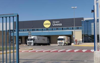 Planta de Uvesa en Tudela en la que se han producido los positivos por Covid-19