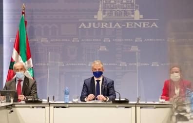 El lehendakari Iñigo Urkullu ha presidido la reunión del comité asesor del Plan de Protección Civil de Euskadi para informar de las restricciones que se aplicarán en Euskadi a partir del domingo, cuando decaiga el estado de alarma.