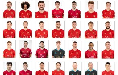 Los 28 jugadores que Osasuna ha utilizado en la temporada 2020-21.