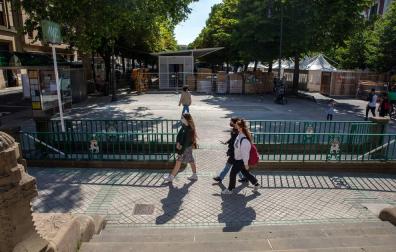 Los baños subterráneos de Sarasate desaparecen con el proyecto.