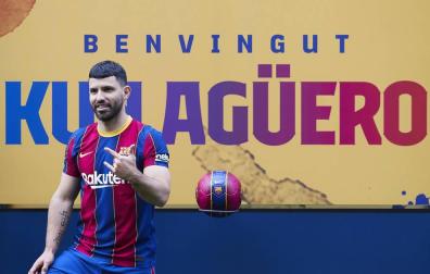Presentación de Sergio "Kun" Agüero como nuevo jugador del FC Barcelona