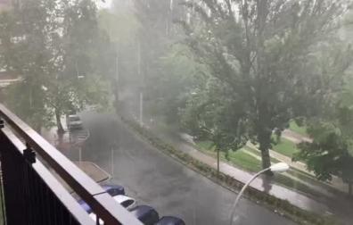 Tormenta torrencial en Pamplona