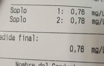 Un conductor que viajaba con su nieta de 3 años triplica la tasa de alcohol permitida