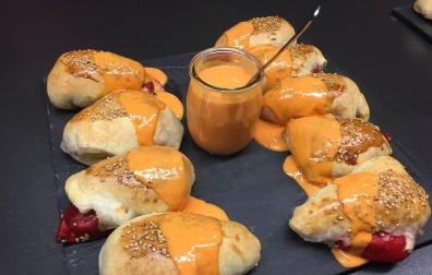 Pimientos rellenos hojaldrados