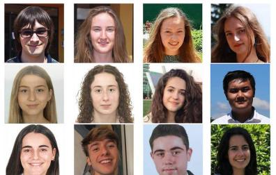 Algunos de los alumnos con mejores calificaciones de la EvAU 2021 en Navarra