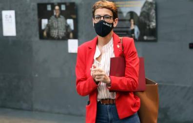 Imagen de archivo de la presidenta María Chivite, en el Parlamento foral.