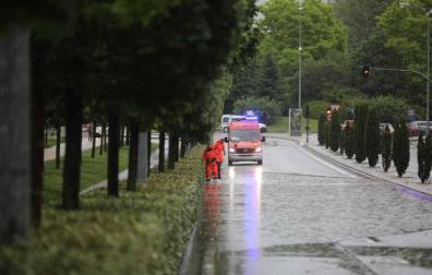 Las precipitaciones han llegado a Pamplona este jueves dejando unos 20 litros por metro cuadrado en la capital.