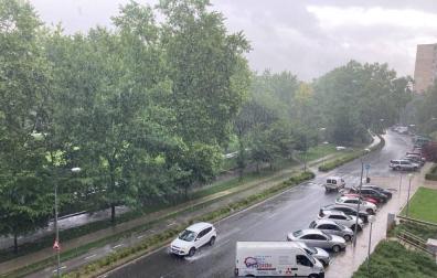 Las tormentas avanzan por el suroeste de Navarra y afectan a Corella, Fitero y Funes