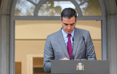 Pedro Sánchez, en la Moncloa.