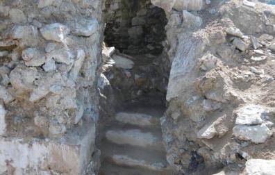 Restos arqueológicos del ‘cubo’ minado en 1522