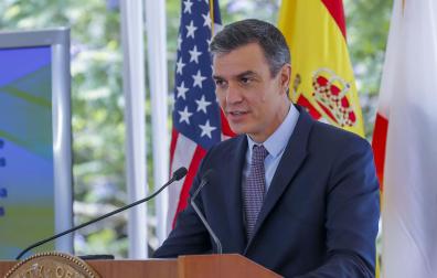Pedro Sánchez, durante su estancia en Los Ángeles
