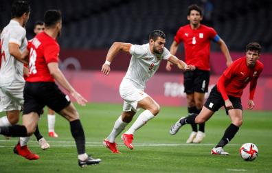 Rafa Mir, en el encuentro disputado por España ante Egipto
