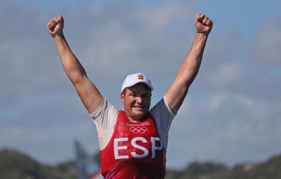 Joan Cardona, exultante tras lograr la medalla de bronce