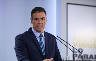 El presidente del Gobierno, Pedro Sánchez, comparece en rueda de prensa.