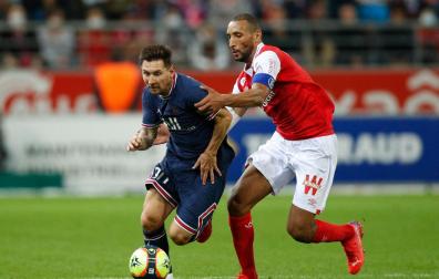 Leo Messi, en el partido contra el Reims