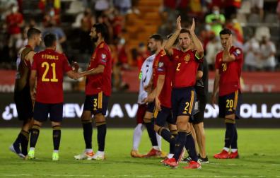 César Azpilicueta al término del encuentro entre España y Georgia