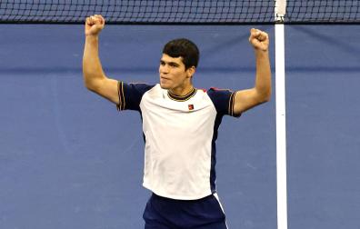 Carlos Alcaraz celebra su victoria ante Gojowczyk