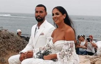 Un momento de la boda de Anabel Pantoja y Omar Sánchez