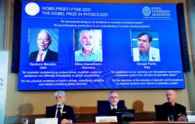 Anuncio del Premio Nobel de Física para Syukuro Manabe, Klaus Hasselmann y Giorgio Parisi