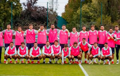 Imagen de equipo de la selección española previo al duelo frente a Francia
