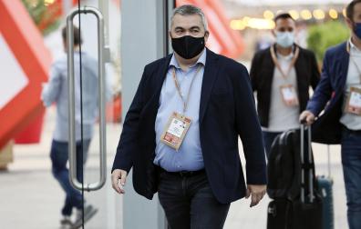 El Secretario de Organización del PSOE, Santos Cerdán, a su llegada a las instalaciones de Feria Valencia donde se celebra el 40 Congreso Federal