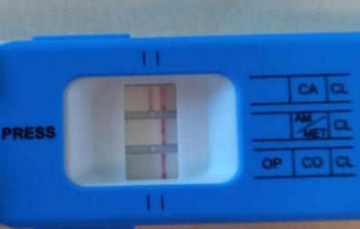 Imagen del test de drogas con resultado positivo del conductor de patinete