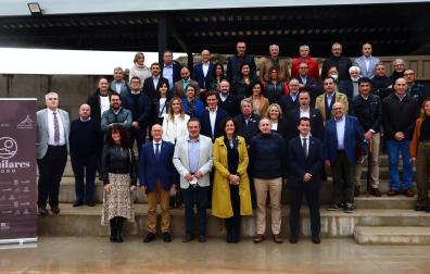 Imagen de los asistentes al I Foro Aguilares, celebrado ayer en el Centro de Información de Bardenas Reales