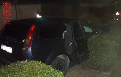 Coche accidentado en Ororbia