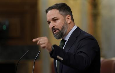 Santiago Abascal durante su intervención en el Congreso este miércoles