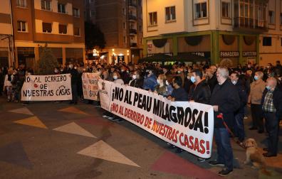 Protesta de los vecinos de la Milagrosa el pasado día 22 de octubre
