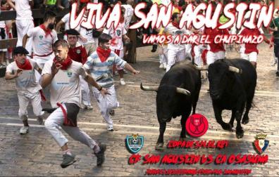 Cartel del San Agustín del Guadalix para anunciar el partido ante Osasuna