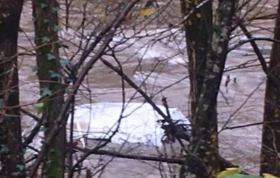 Imagen del coche hallado en el río