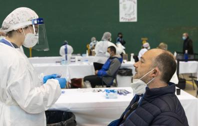 Prueba PCR realizada en Fitero para el control de la pandemia