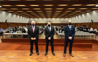 De izda. a dcha., Ignacio Terés Los Arcos, Ramón Gonzalo García y Jorge Elso Torralba