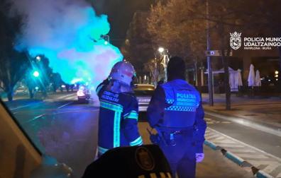 Policía Municipal y bomberos, en el lugar del suceso