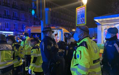 Imagen publicada en redes sociales por el Ayuntamiento de Madrid de uno de los lugares donde se han producido los apuñalamientos