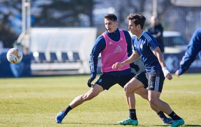 Budimir e Iñigo Pérez en un entrenamiento