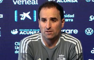 Jagoba Arrasate, en la rueda de prensa de este viernes