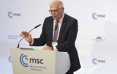 Josep Borrell, en su intervención en la conferencia de seguridad de Múnich